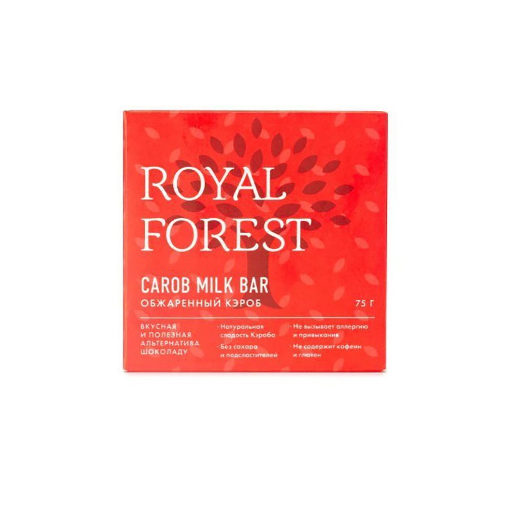 Шоколад из обжаренного кэроба | 75 г | Royal Forest