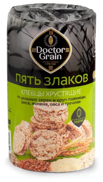Хлебцы Ростовские пять злаков | 80 г | Doctor Grain