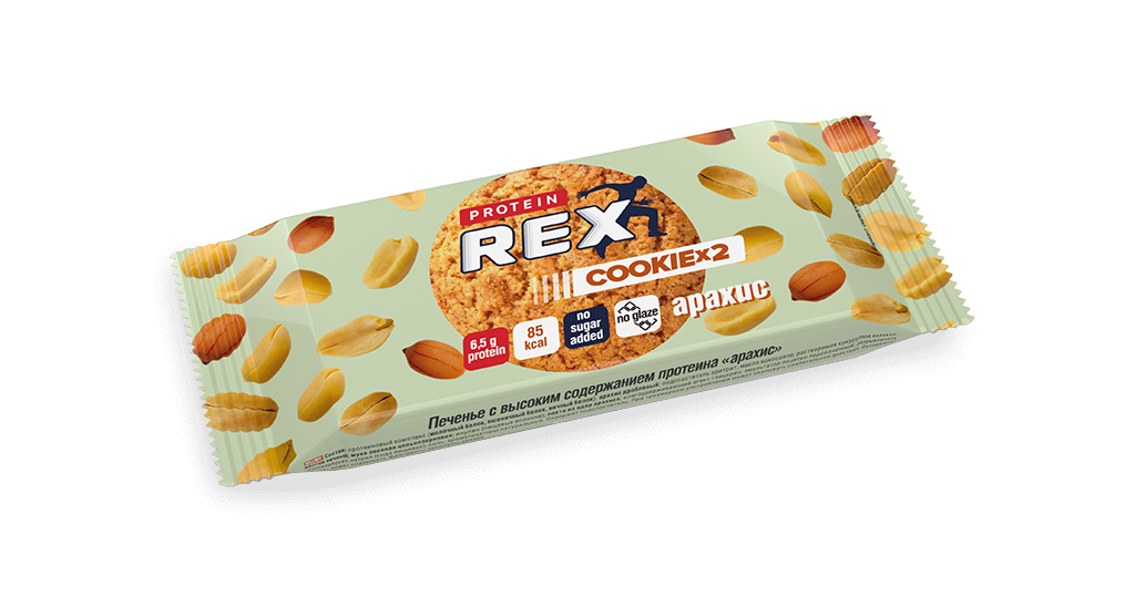 Печенье протеиновое Cookie Арахис | 50 г | Protein REX