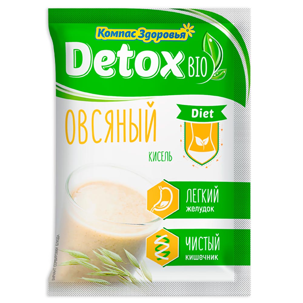 Кисель льняной Овсяный Detox Diet | 25 г | Компас Здоровья