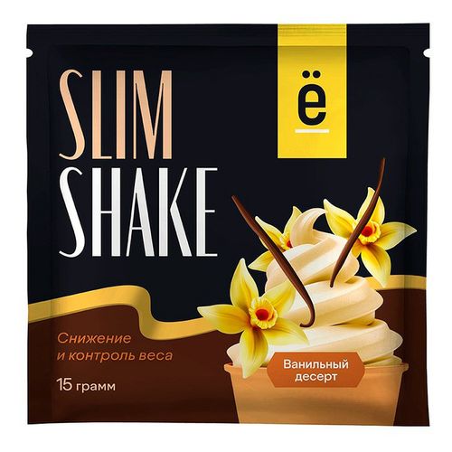 Коктейль для похудения Ванильный десерт Slim Shake | 15 г | Ёбатон
