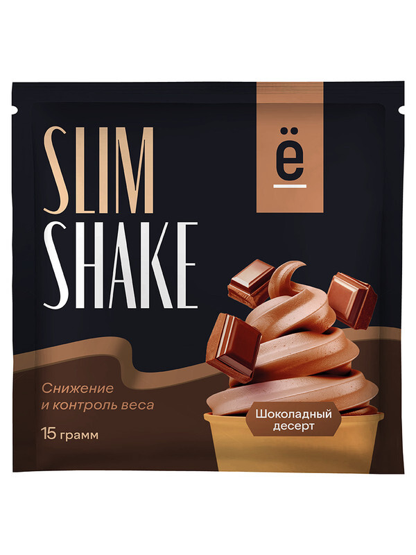 Коктейль для похудения Шоколадный десерт Slim Shake | 15 г | Ёбатон