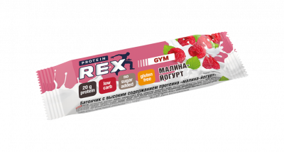 Батончик протеиновый GYM 20% Малина Йогурт | 60 г | Protein REX 